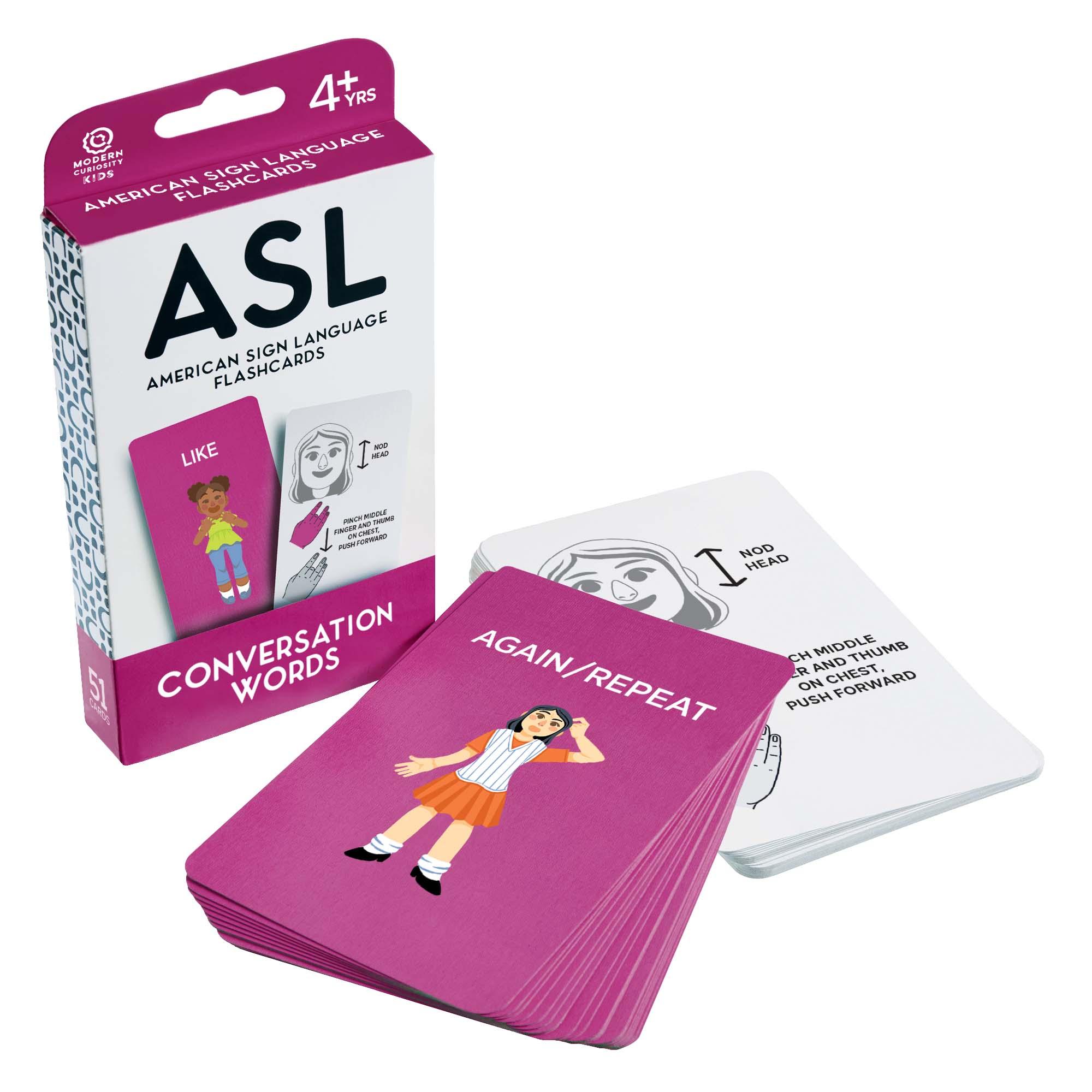 ASL Flashcards: Conversation Words