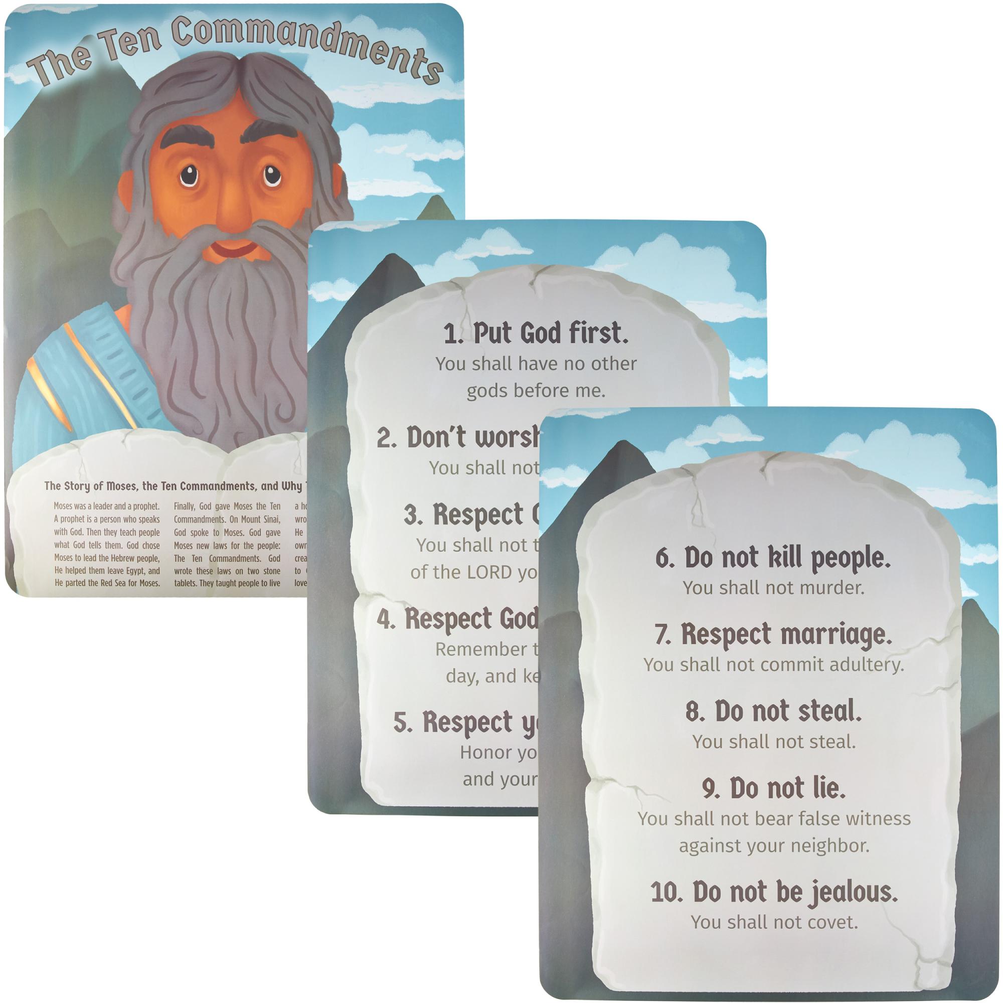 Bible Posters: Moses and the 10 Commandments