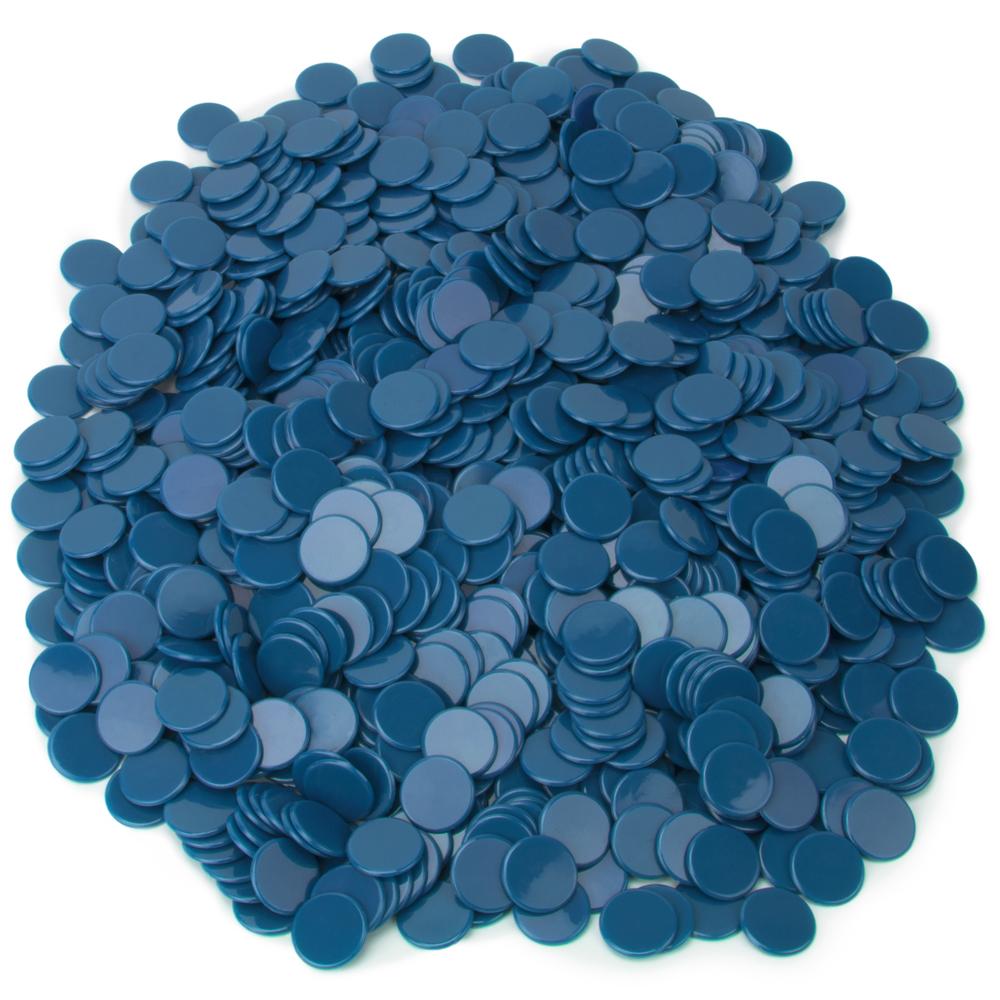 Solid Blue Bingo Chips, 1000-pack