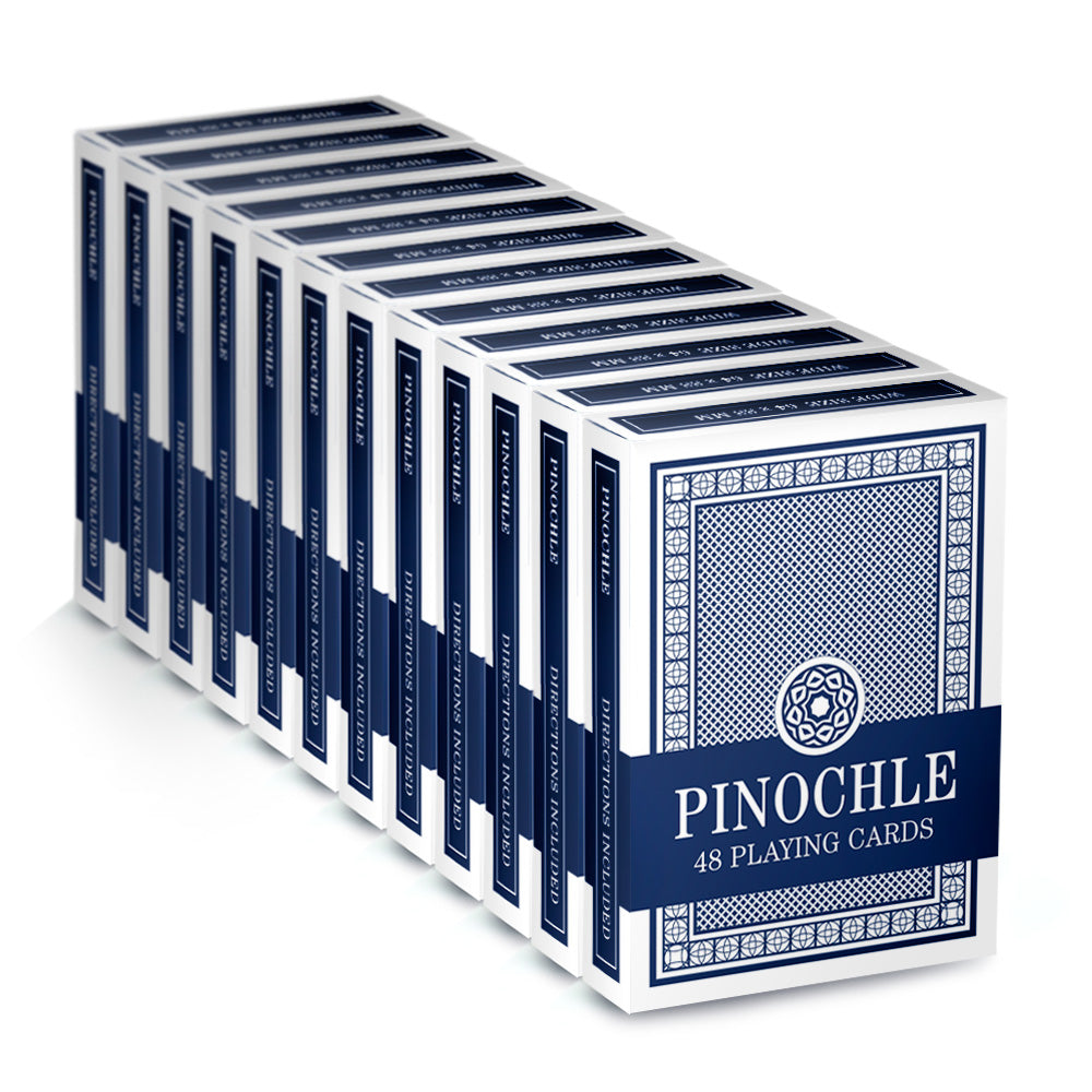 Brybelly Pinochle Playing Cards (12-pack) - Blue, Poker Size, Regular Index