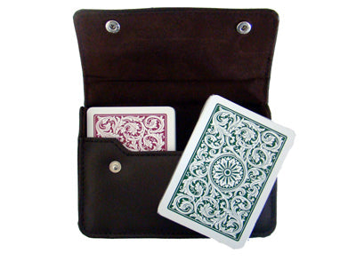 Copag 1546 Plastic Playing Cards in Leather Gift Case