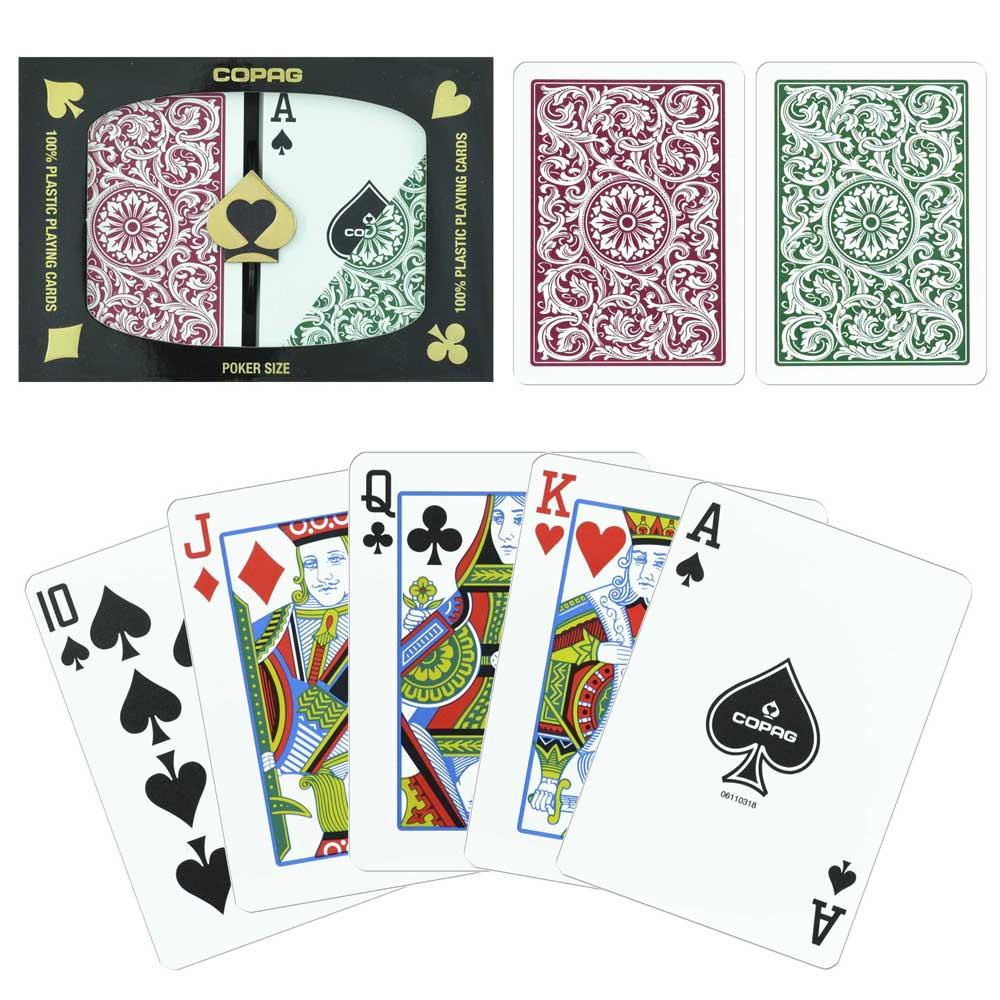 Copag 1546 Poker Green/Burgundy Regular