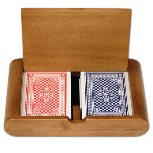 Copag 100% Plastic Playing Cards Pinochle Set in Wooden Case