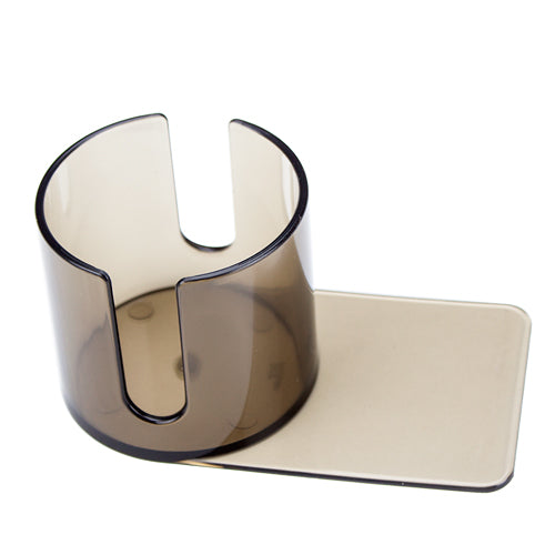 Small Plastic Smoke Colored Cup Holder With Cutout