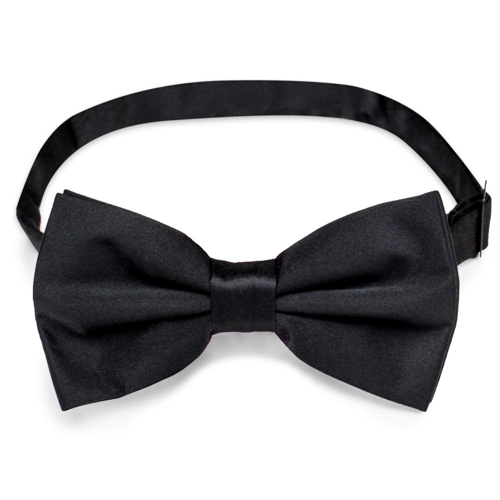 Pre-tied Adjustable Bowtie, Black