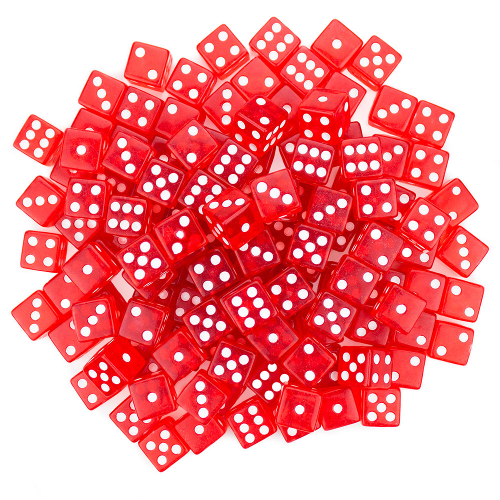 Game Dice, 16 mm (100-pack Red)