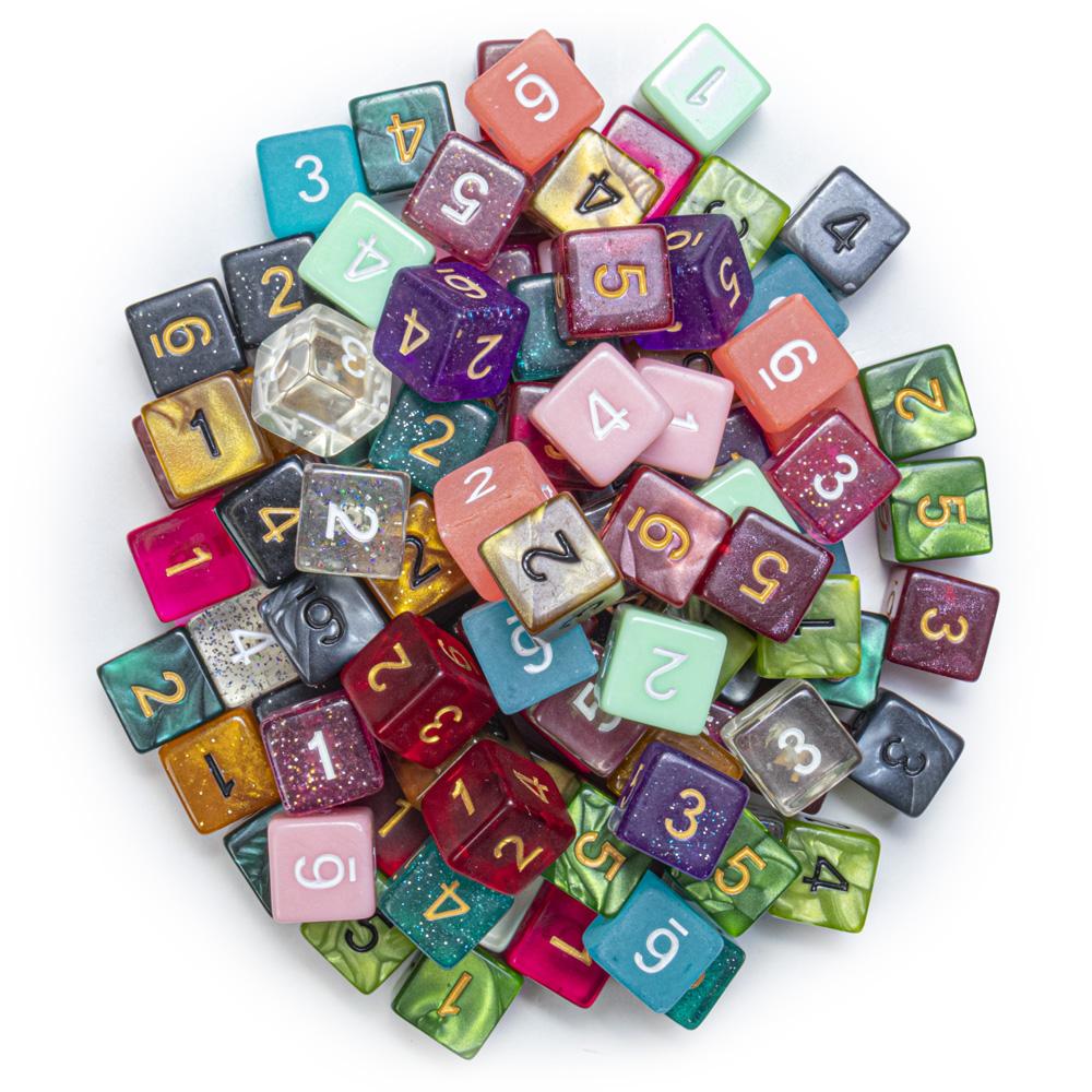 Bulk D6 Polyhedral Dice (100+ Count)