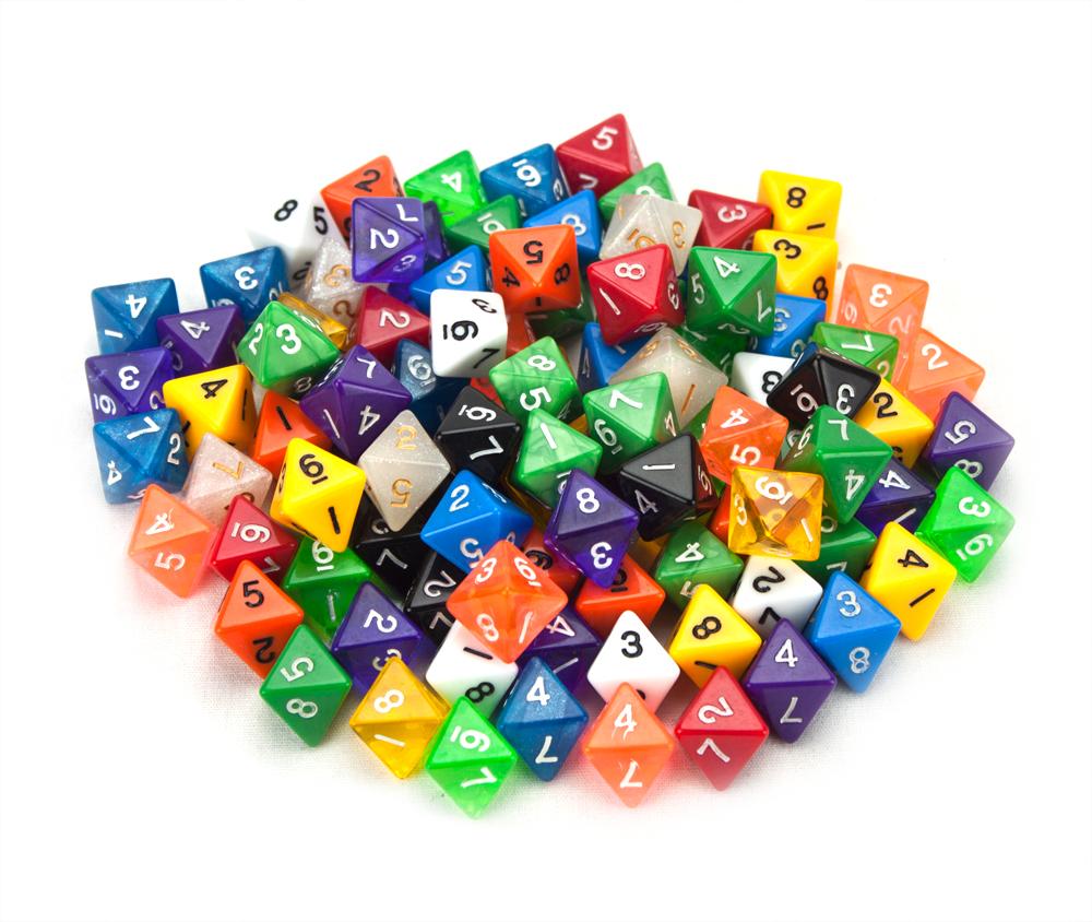 Set of 100 D8 Dice