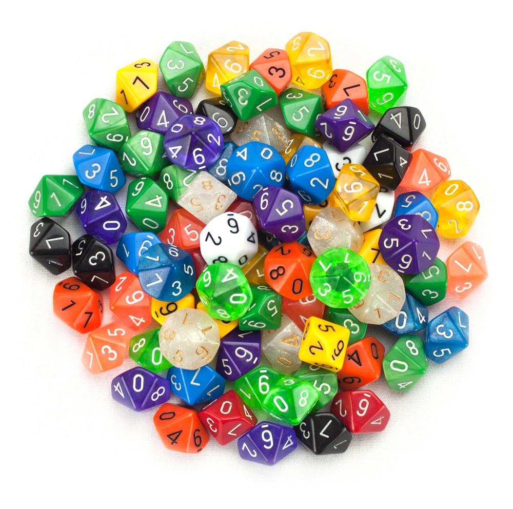 Set of 100 D10 Dice