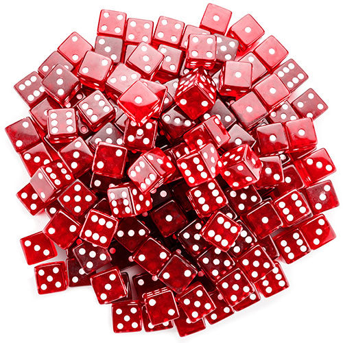 Game Dice, 19 mm (100-pack Red)