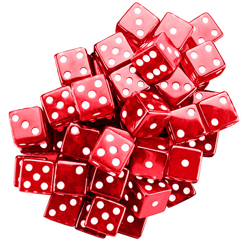 Game Dice, 19 mm Red (25-pack)