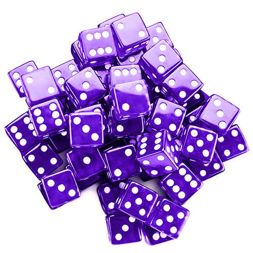 Game Dice, 19 mm Purple (25-pack)