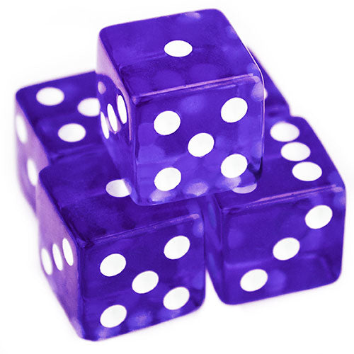 5 Purple Dice - 19mm by Brybelly