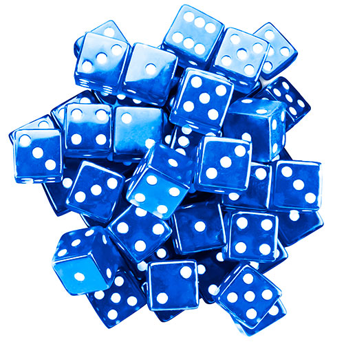 Game Dice, 19 mm Blue (25-pack)