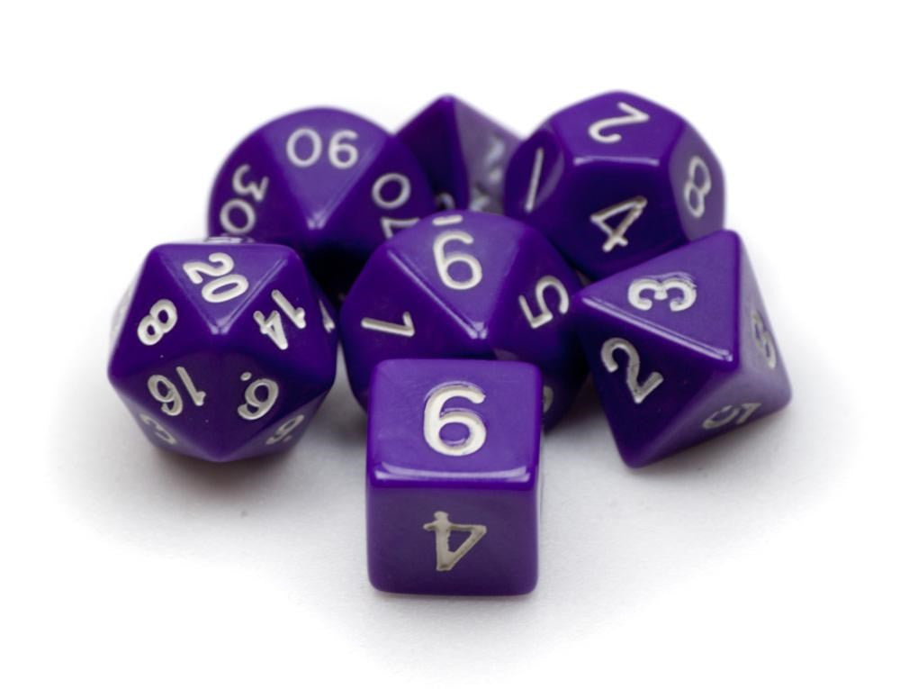 Wiz Dice Series I: Polyhedral Dice Set, Purple