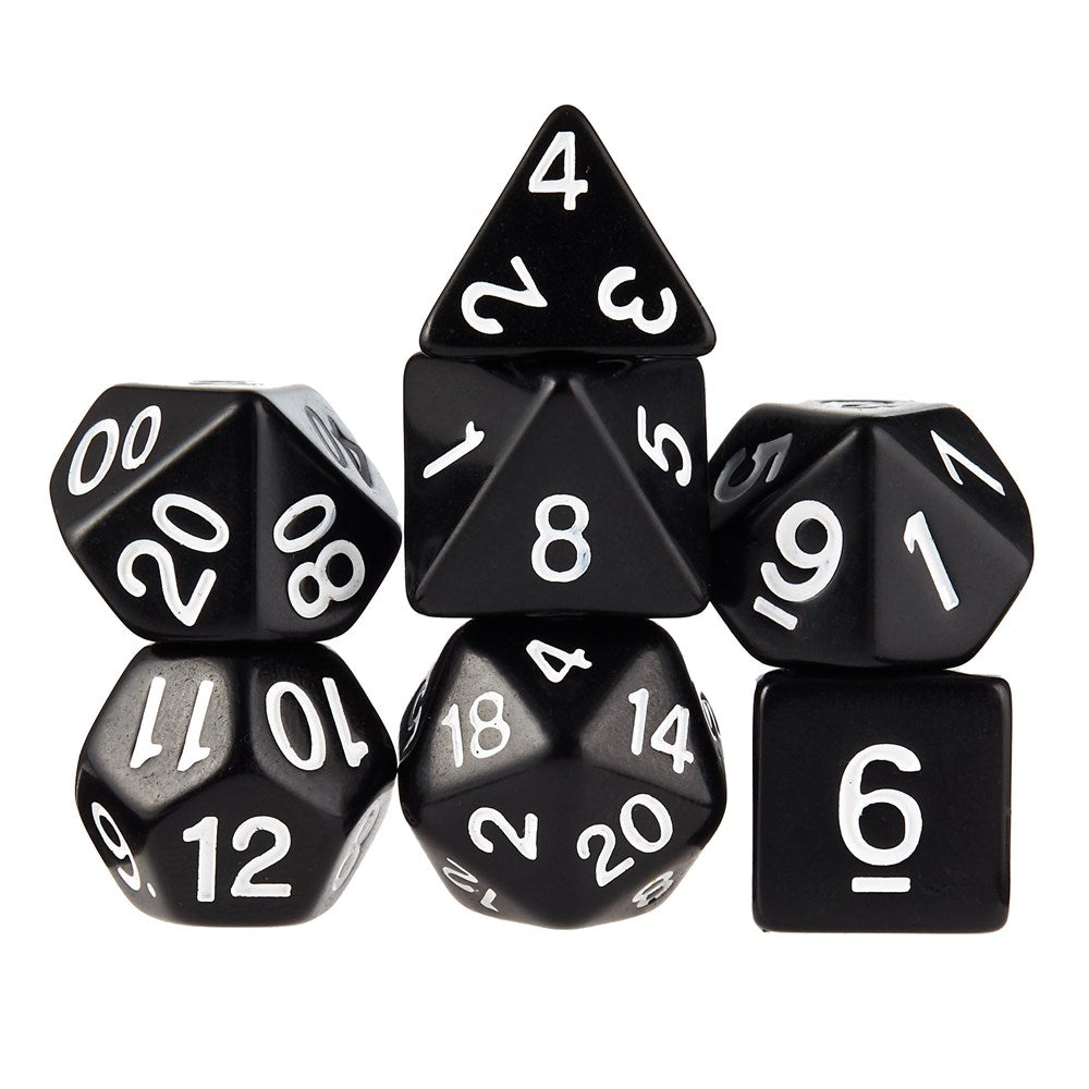 Wiz Dice Series I: Polyhedral Dice Set, Black