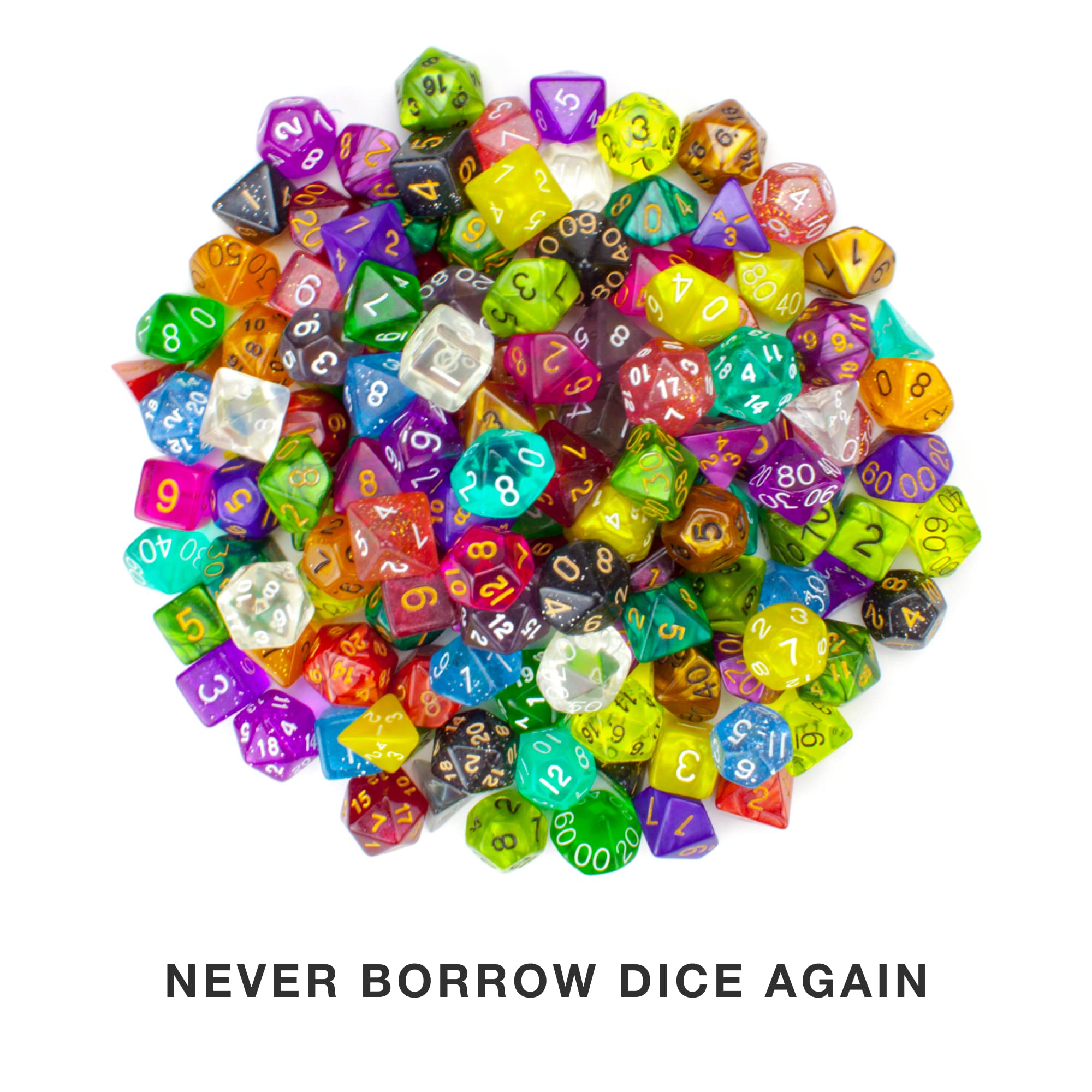 Wiz Dice Series II: Bag of Devouring - 20 Polyhedral Dice Sets (140 Pieces)