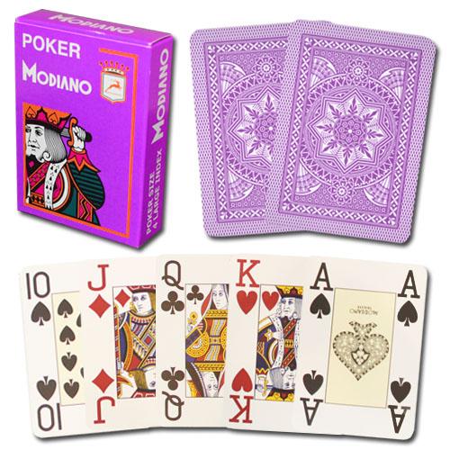Modiano Cristallo Poker Size Plastic Playing Cards - 4 Pip Jumbo Index