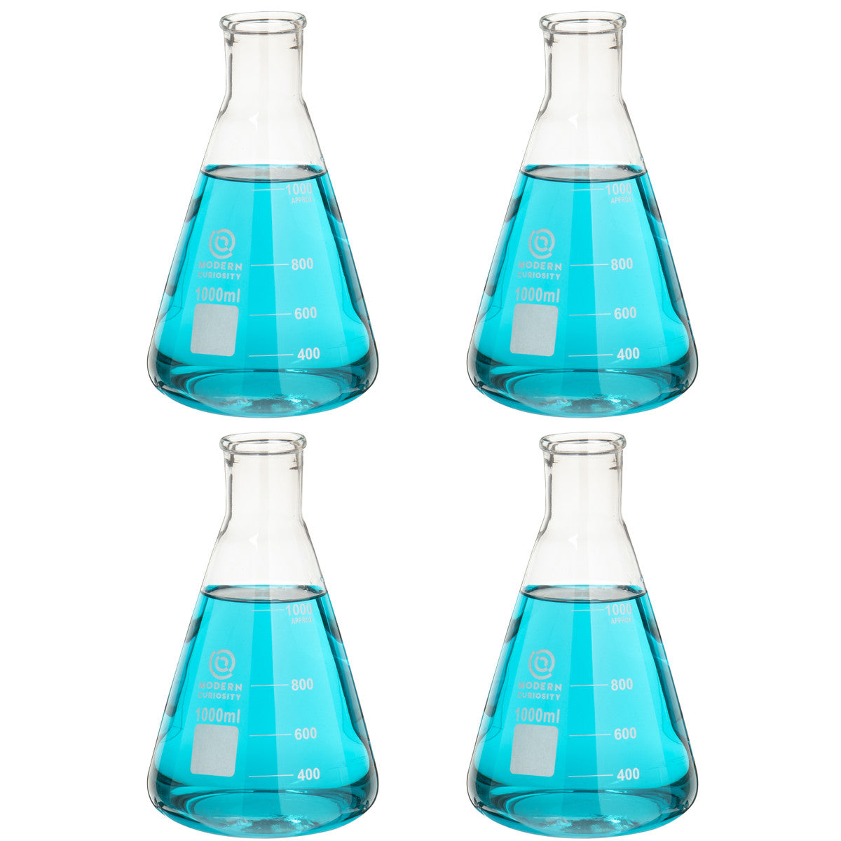 Glass Erlenmeyer Flasks (4-pack)