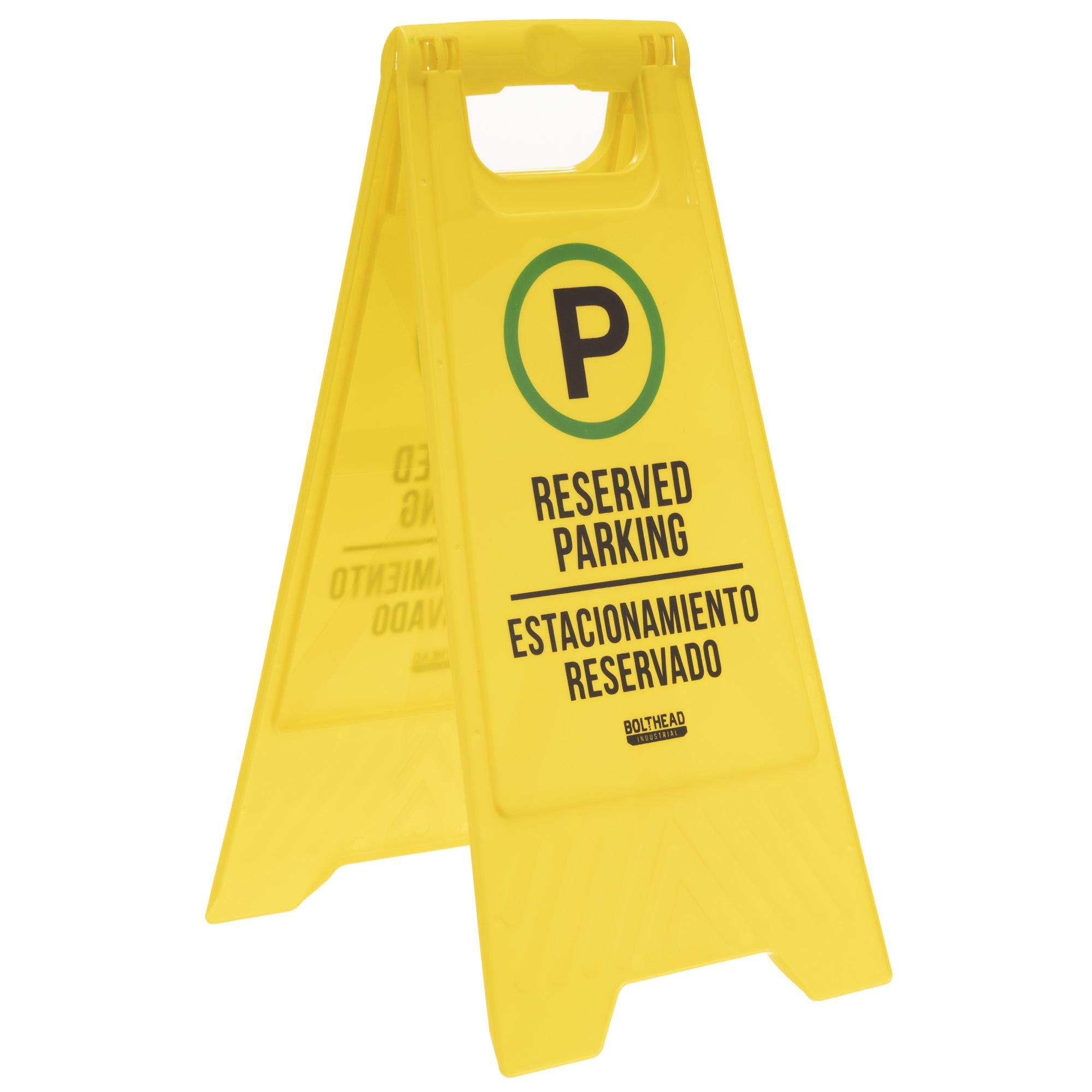 Reserved Parking - A-Frame Floor Sign, Bilingual