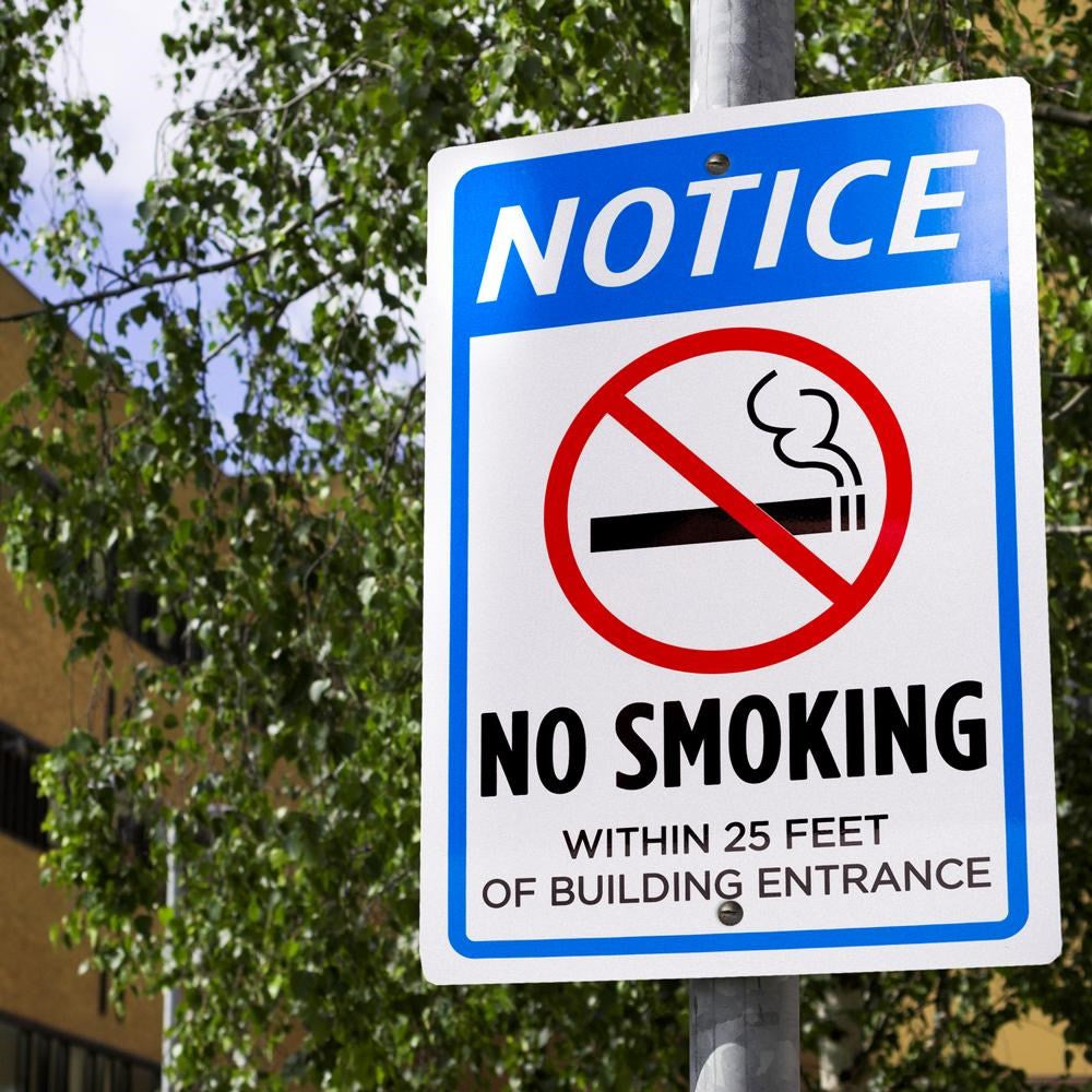 Notice No Smoking - Aluminum Sign