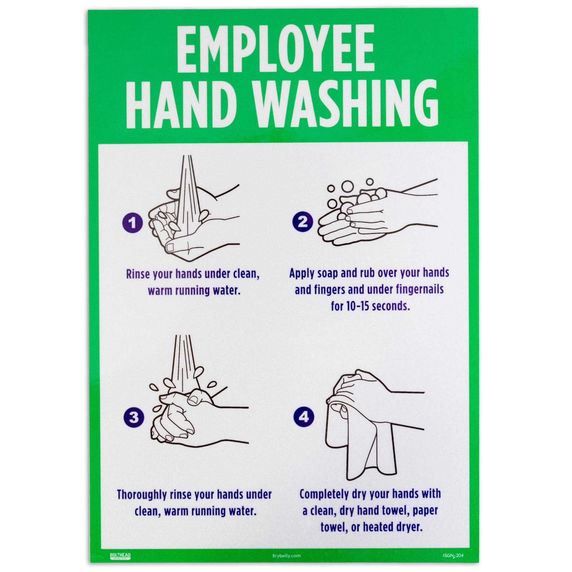 Employee Hand Washing Sign Decal