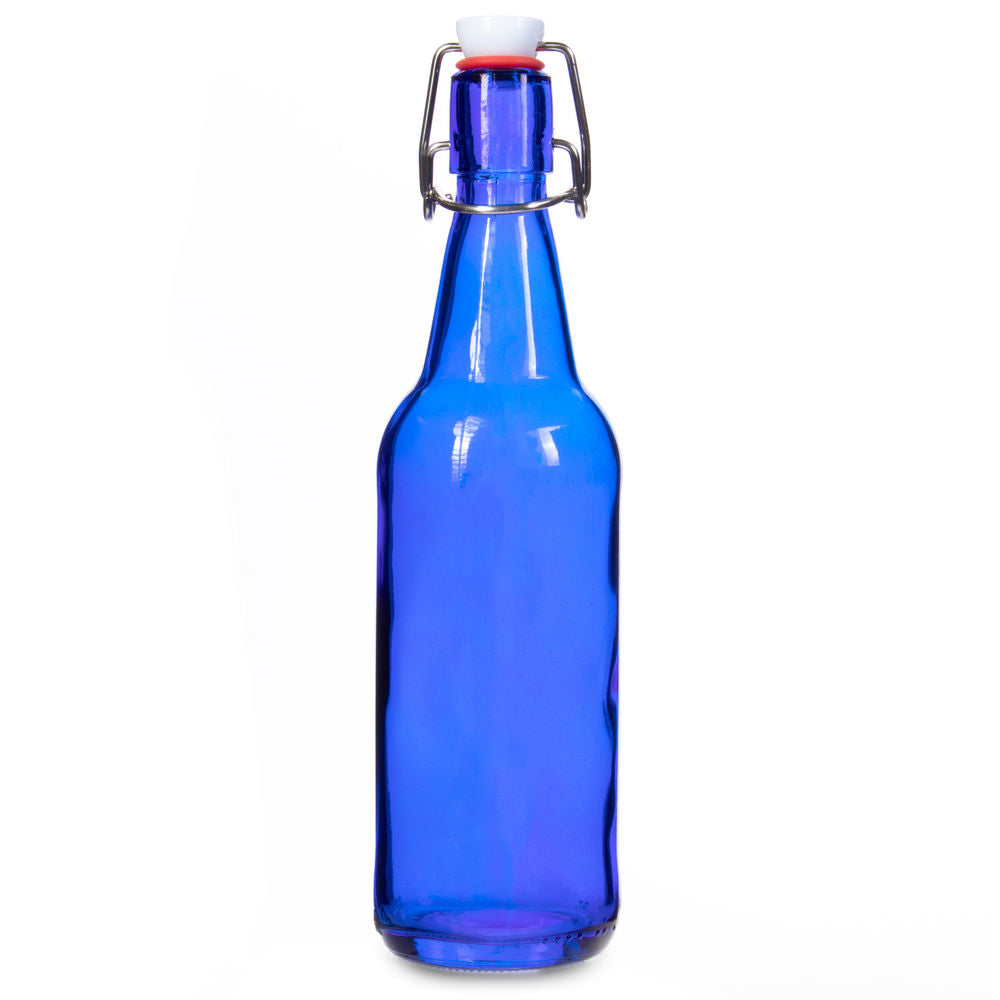 Blue Grolsch Bottle, 16 Oz