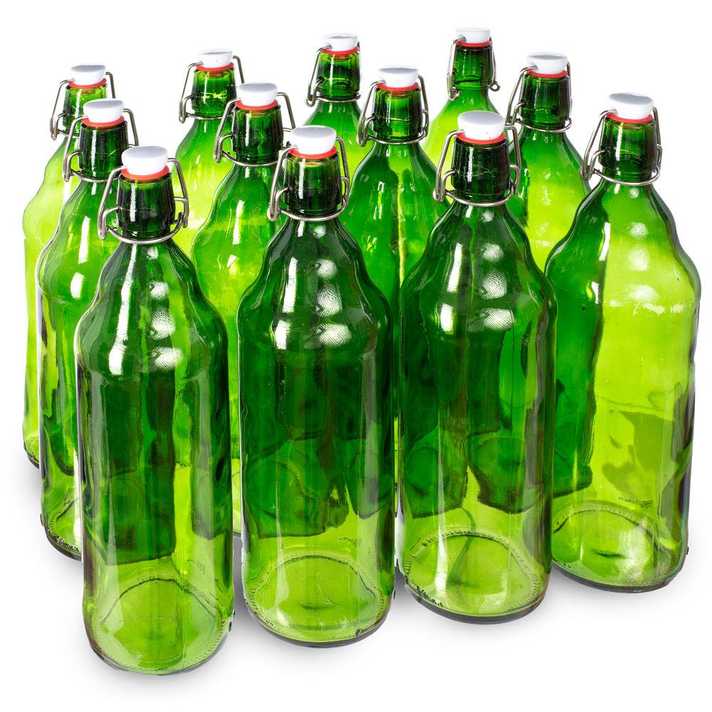 Green Grolsch Bottle, 33 oz, 12-pack