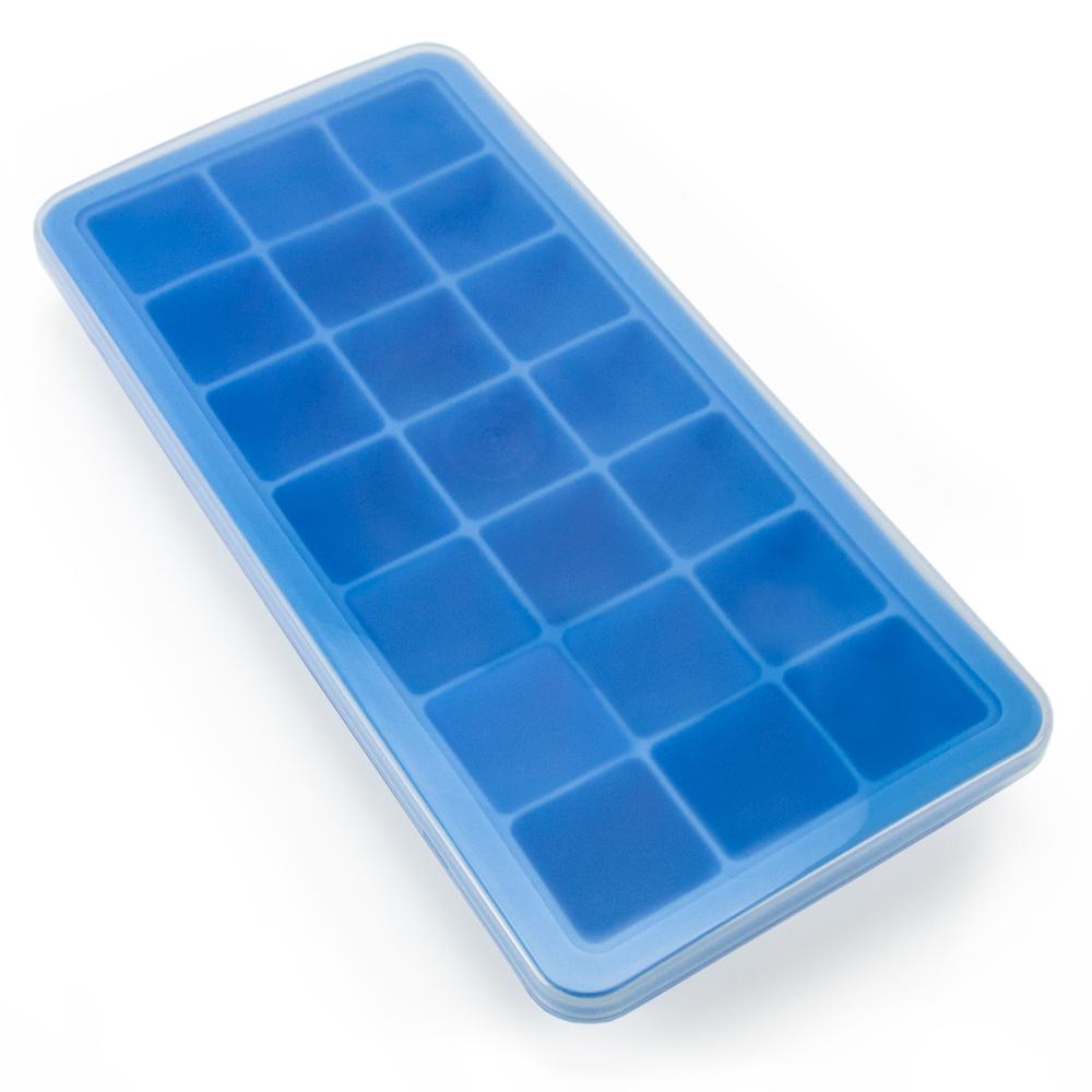 Silicone Ice Cube Tray with Lid - 21 Slots