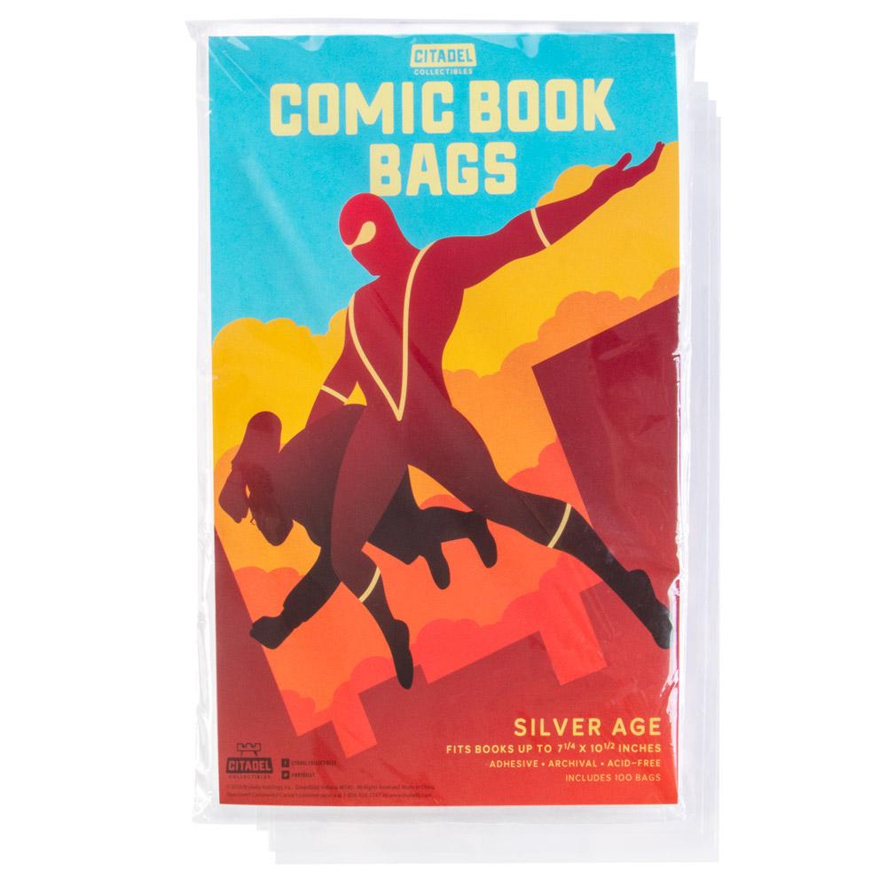 Silver Age Comic Book Bags, 100-pack