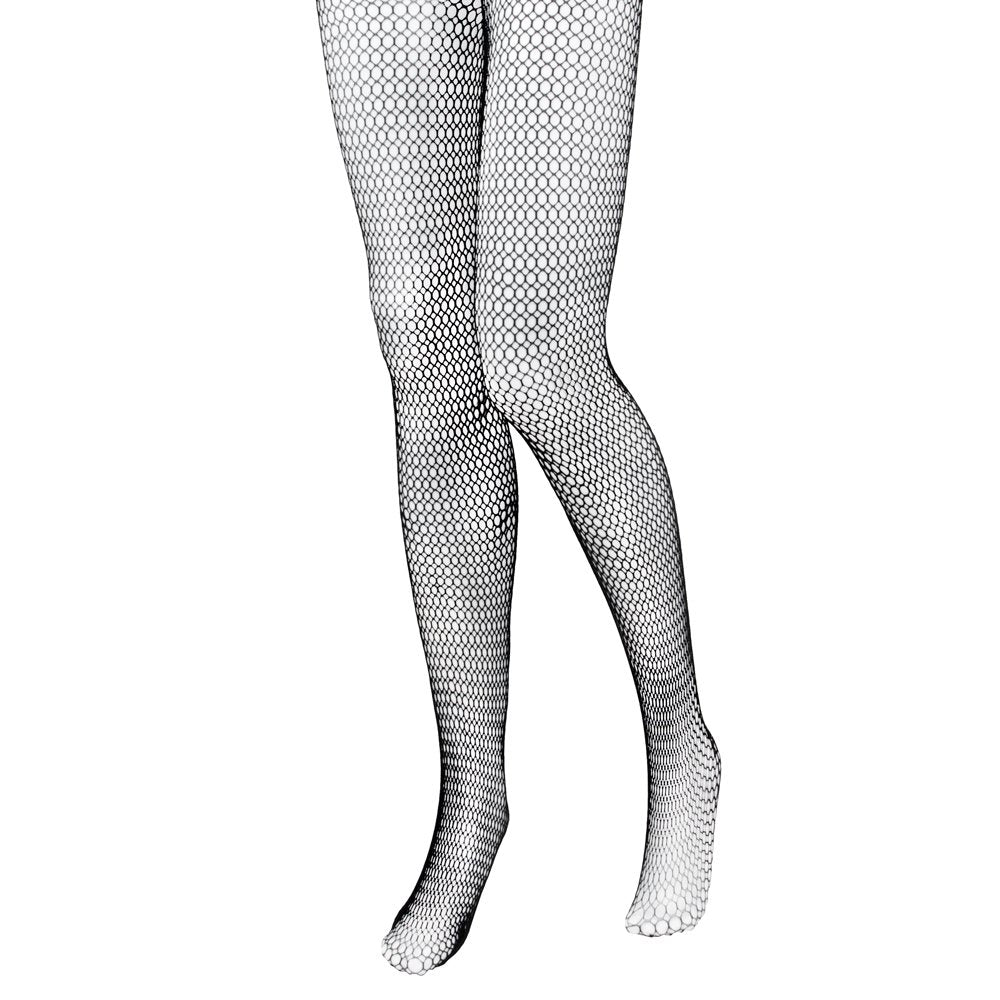 Black Fishnet Mid-rise Costume Tights