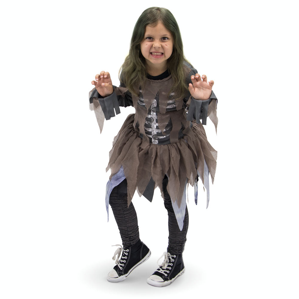 Children's Crazy Zombi Girl Costume