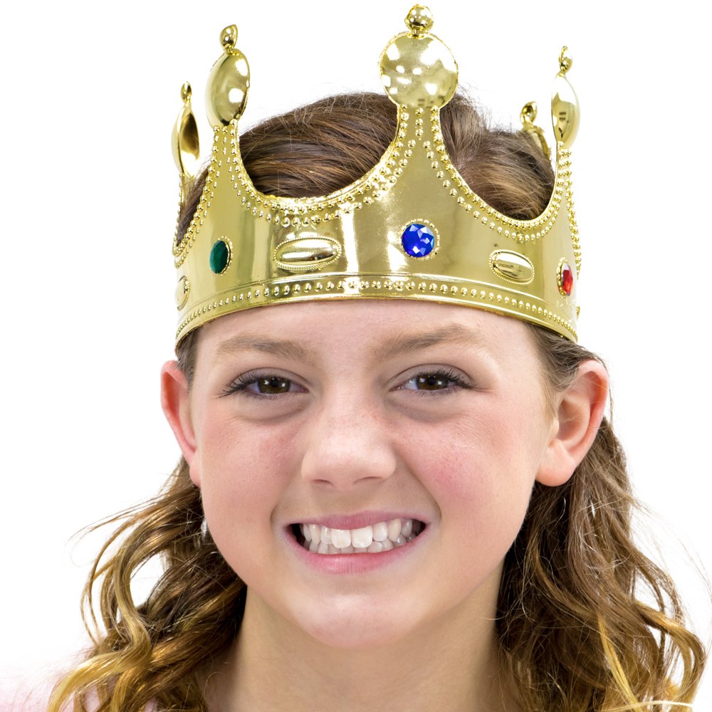 Gold Costume Crowns, 12-pack