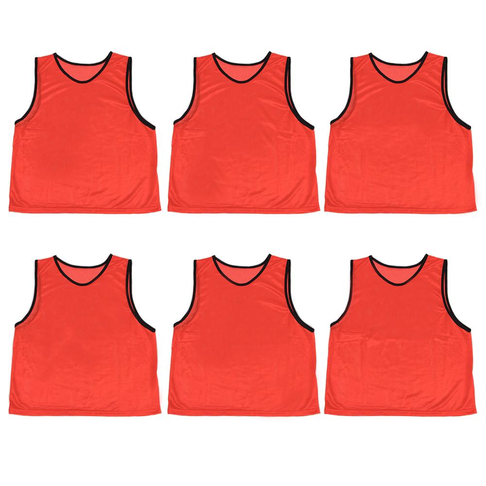 6-pack Adult Scrimmage Pinnies, Red