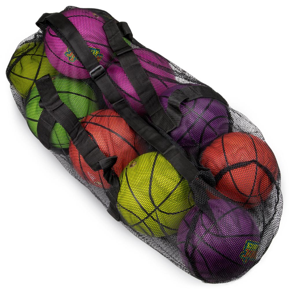 Mesh Sports Ball Bag with Strap