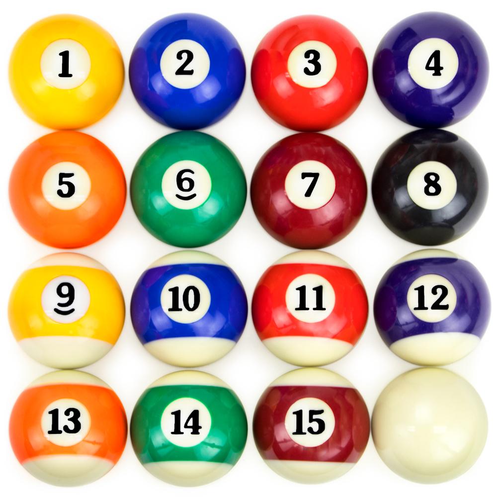 Precision Engineered Billiard Balls Full Set of 16 Balls
