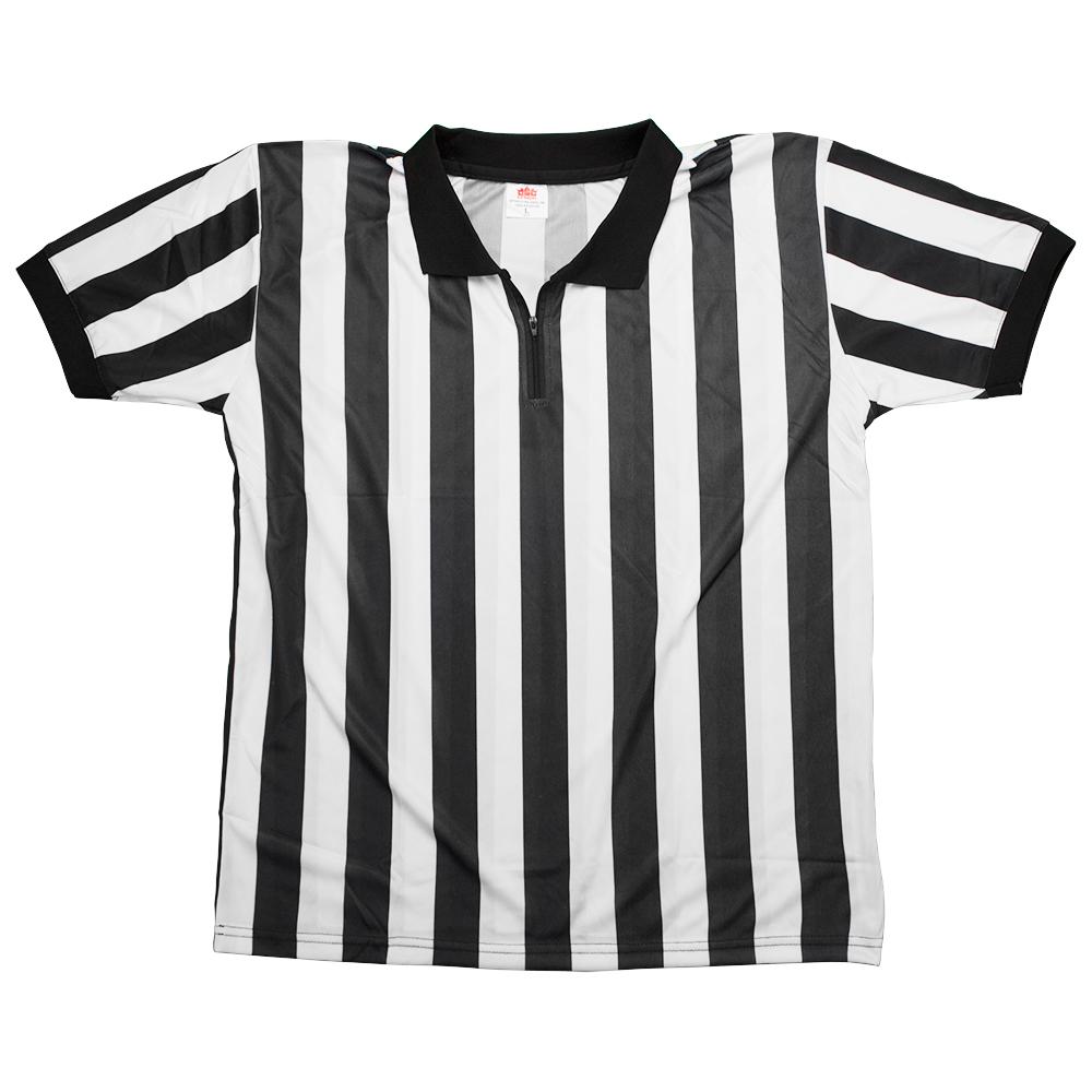 Men's Official Black & White Stripe Referee Jersey