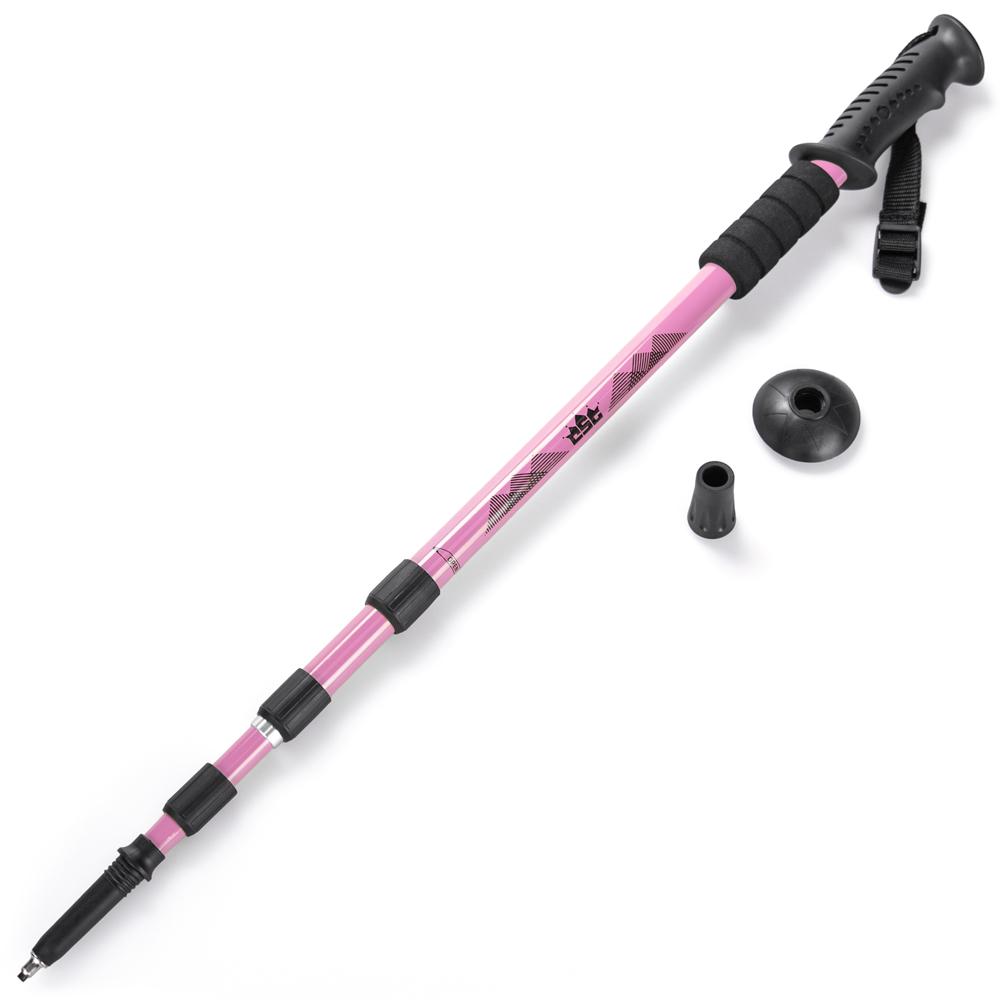 53" Pink Shock-Resistant Adjustable Trekking Pole