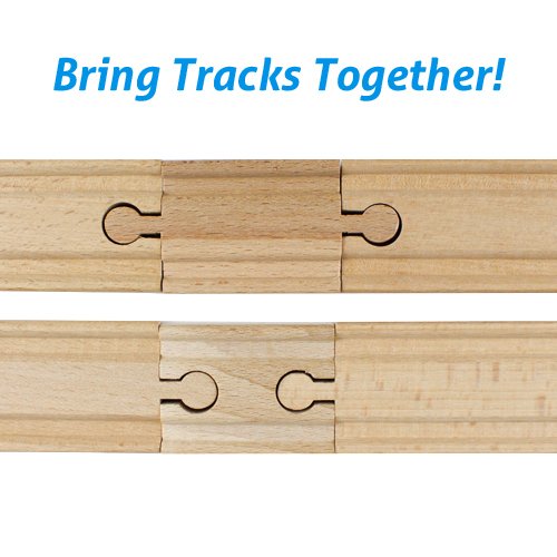 Set of 8 Male-Male Female-Female Wooden Train Track Adapters