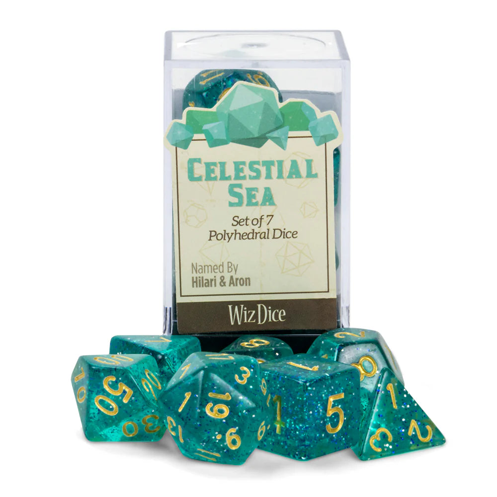 Wiz Dice Series III: Polyhedral Dice Set, Celestial Sea