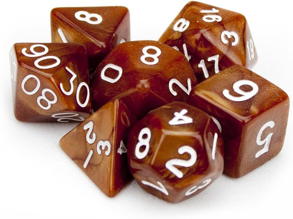 Wiz Dice Series I: Polyhedral Dice Set, Copper Sands