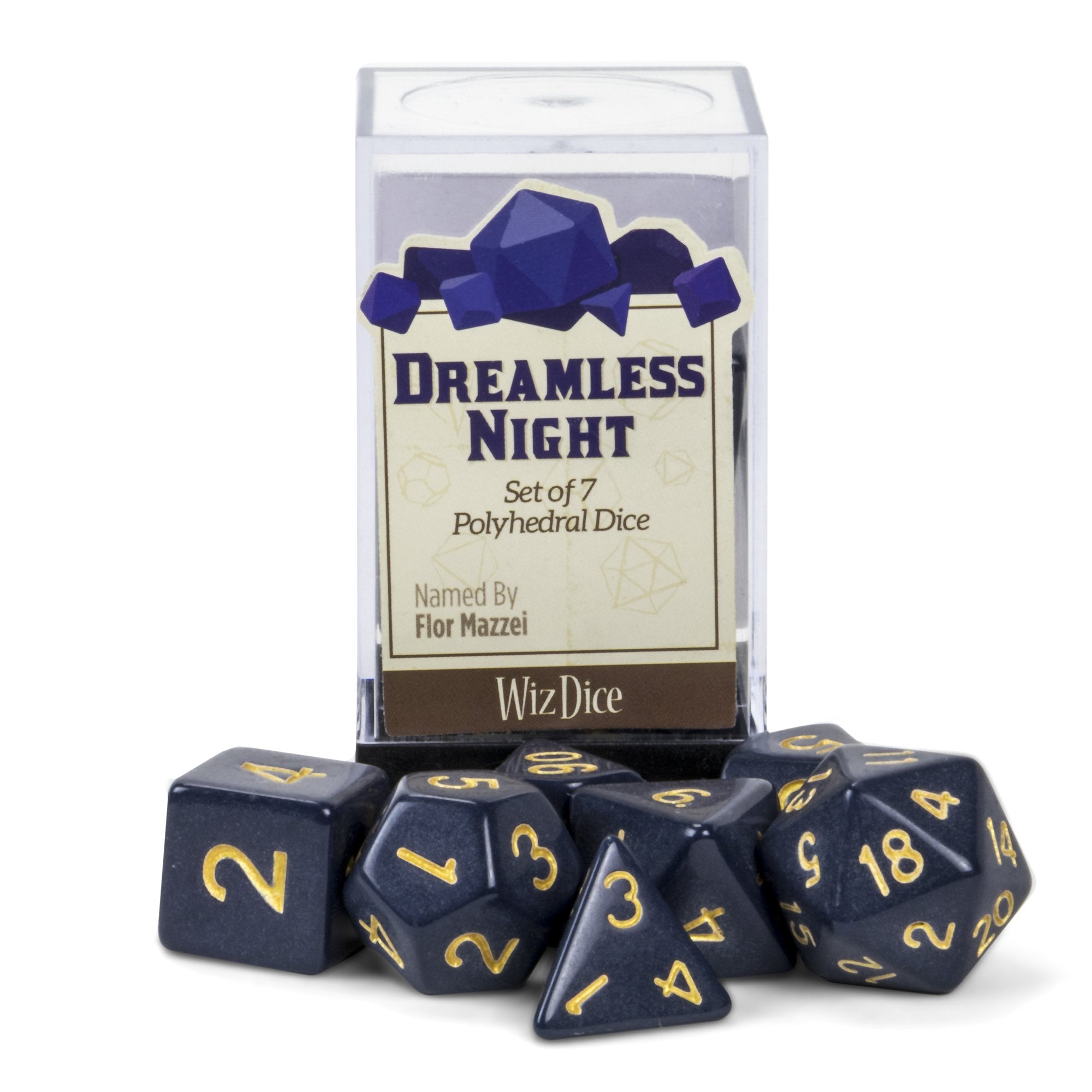 Wiz Dice Series III: Polyhedral Dice Set, Dreamless Night