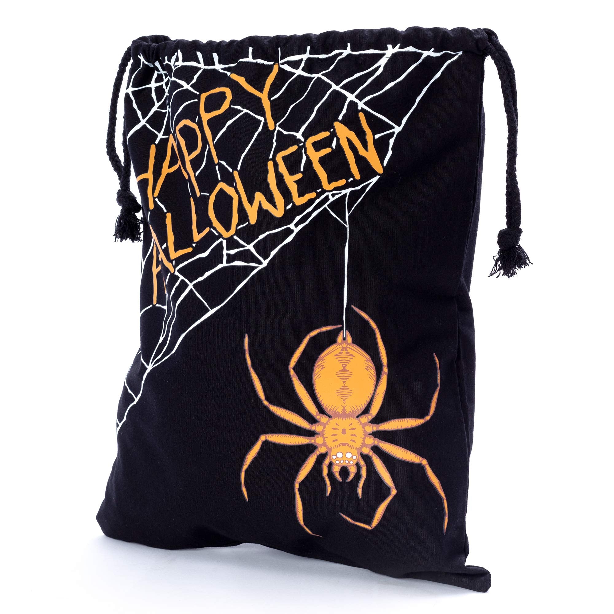 Spider Web Canvas Trick or Treat Bag