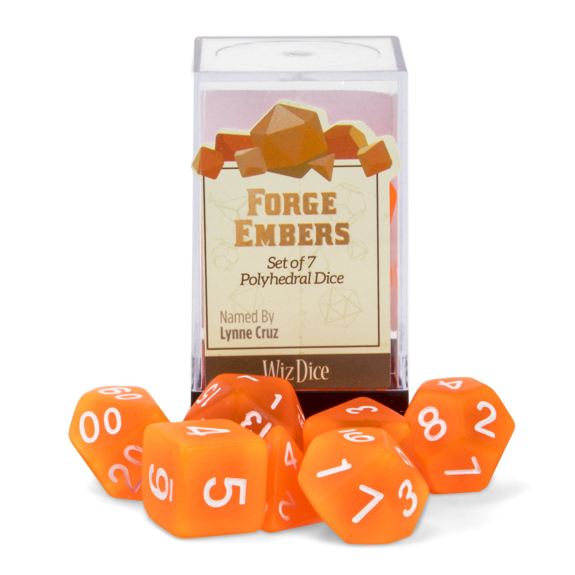 Wiz Dice Series III: Polyhedral Dice Set, Forge Embers