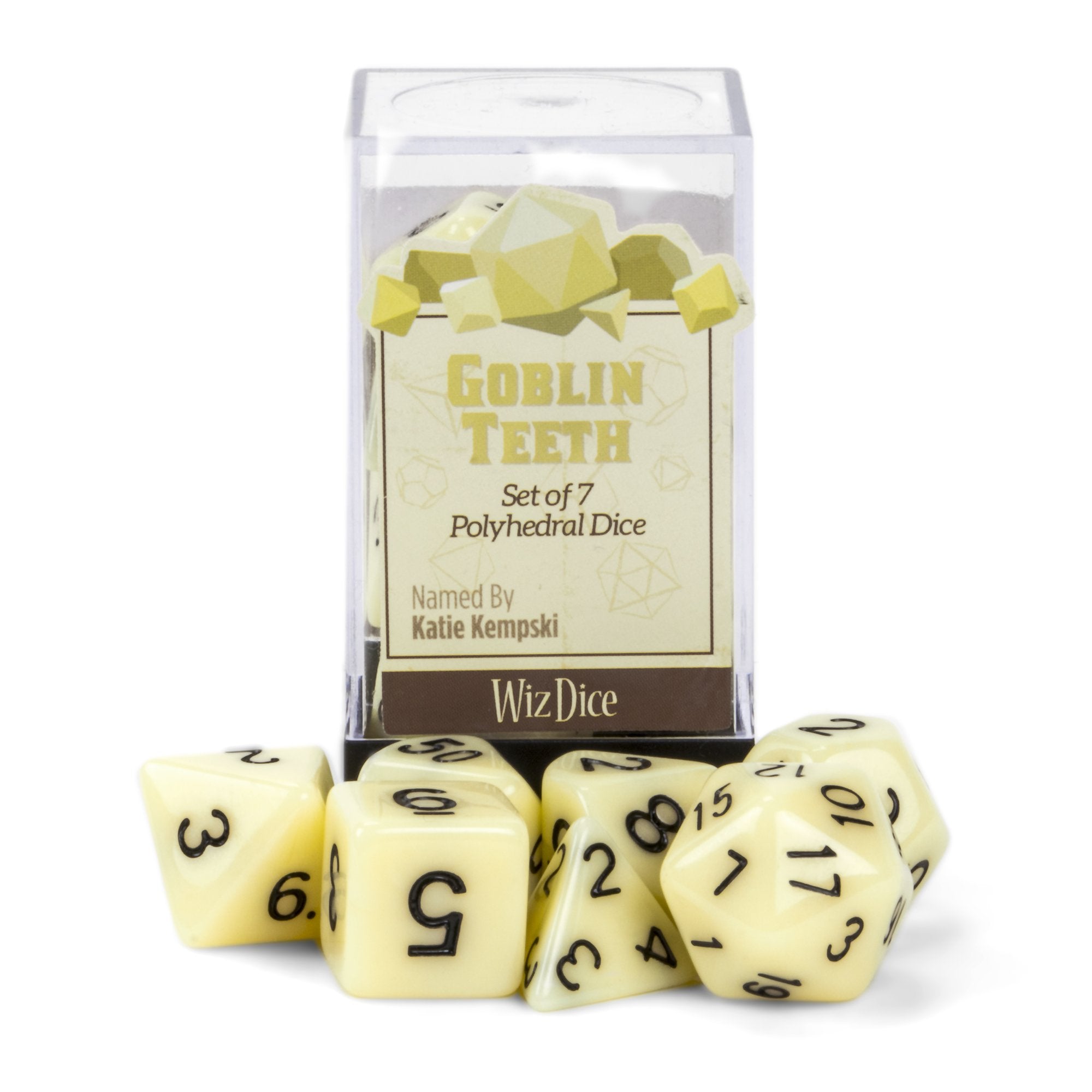 Wiz Dice Series III: Polyhedral Dice Set, Goblin Teeth