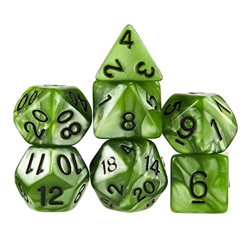 Wiz Dice Series II: Polyhedral Dice Set, Swamp Ooze