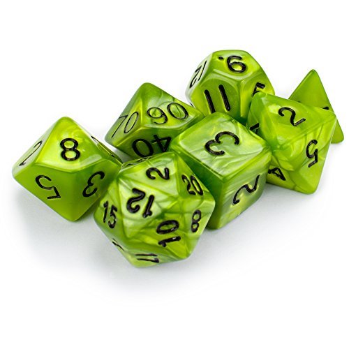 Wiz Dice Series II: Polyhedral Dice Set, Swamp Ooze