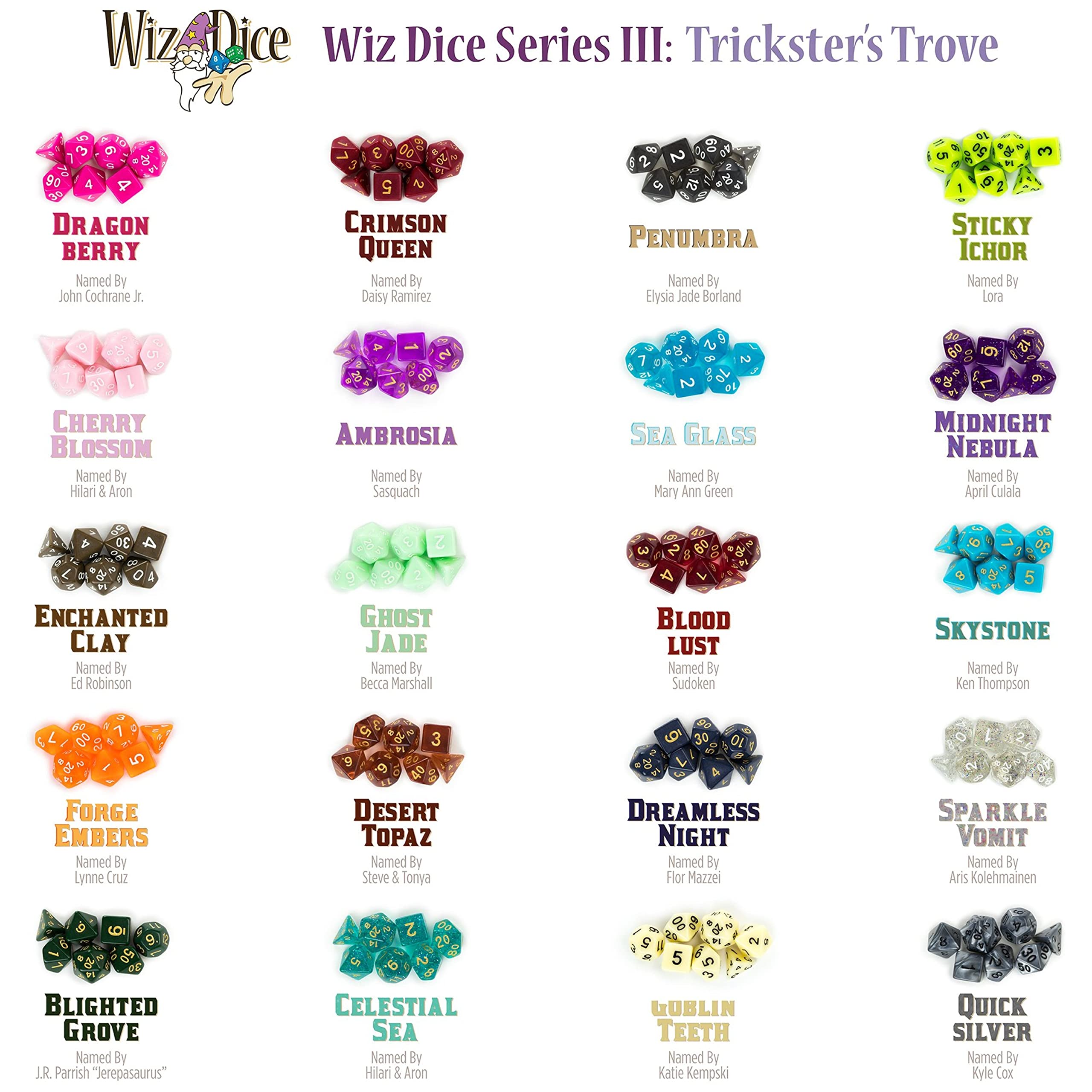 Wiz Dice Series III: Polyhedral Dice Set, Blighted Grove