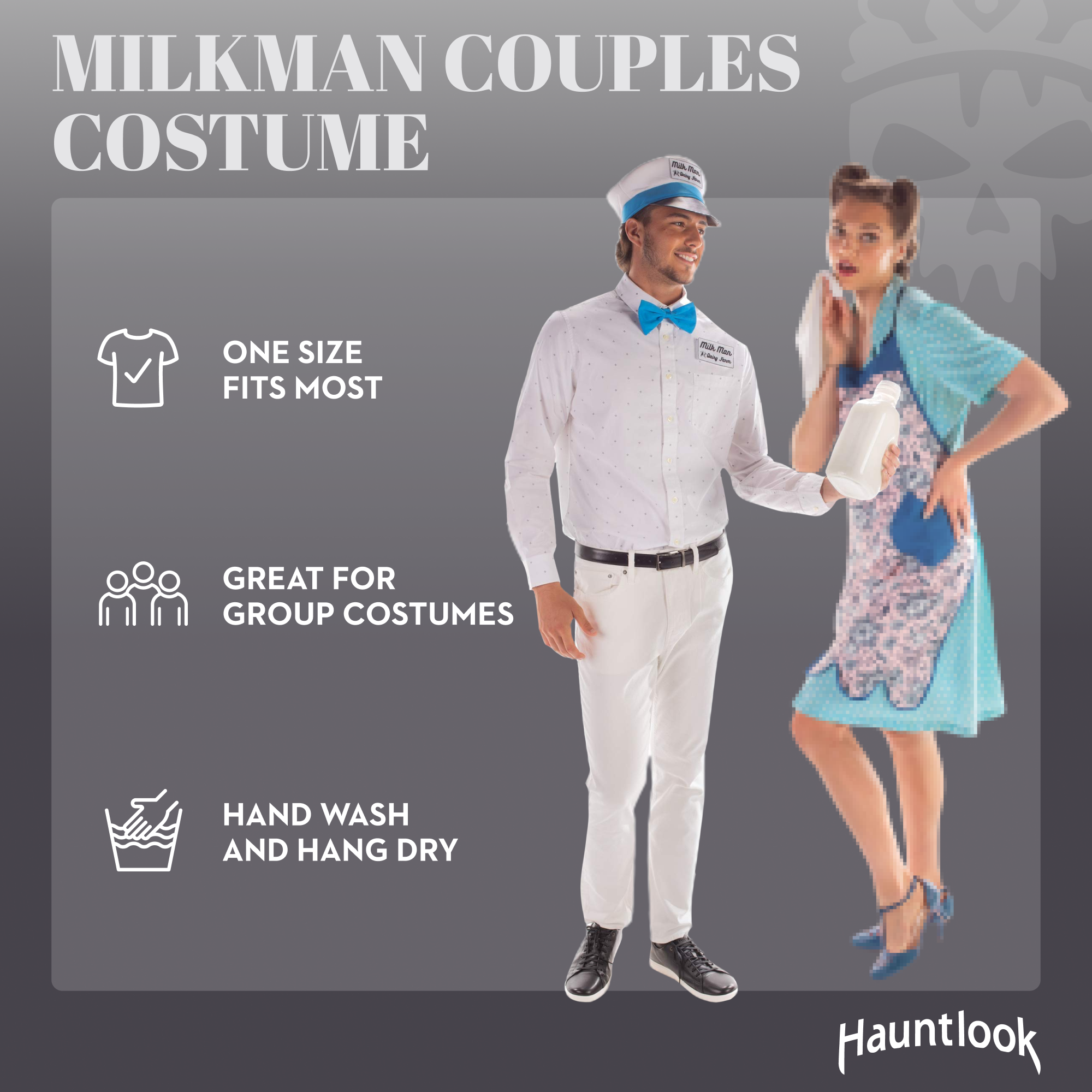 Milkman & 50s Housewife Couple's Costume