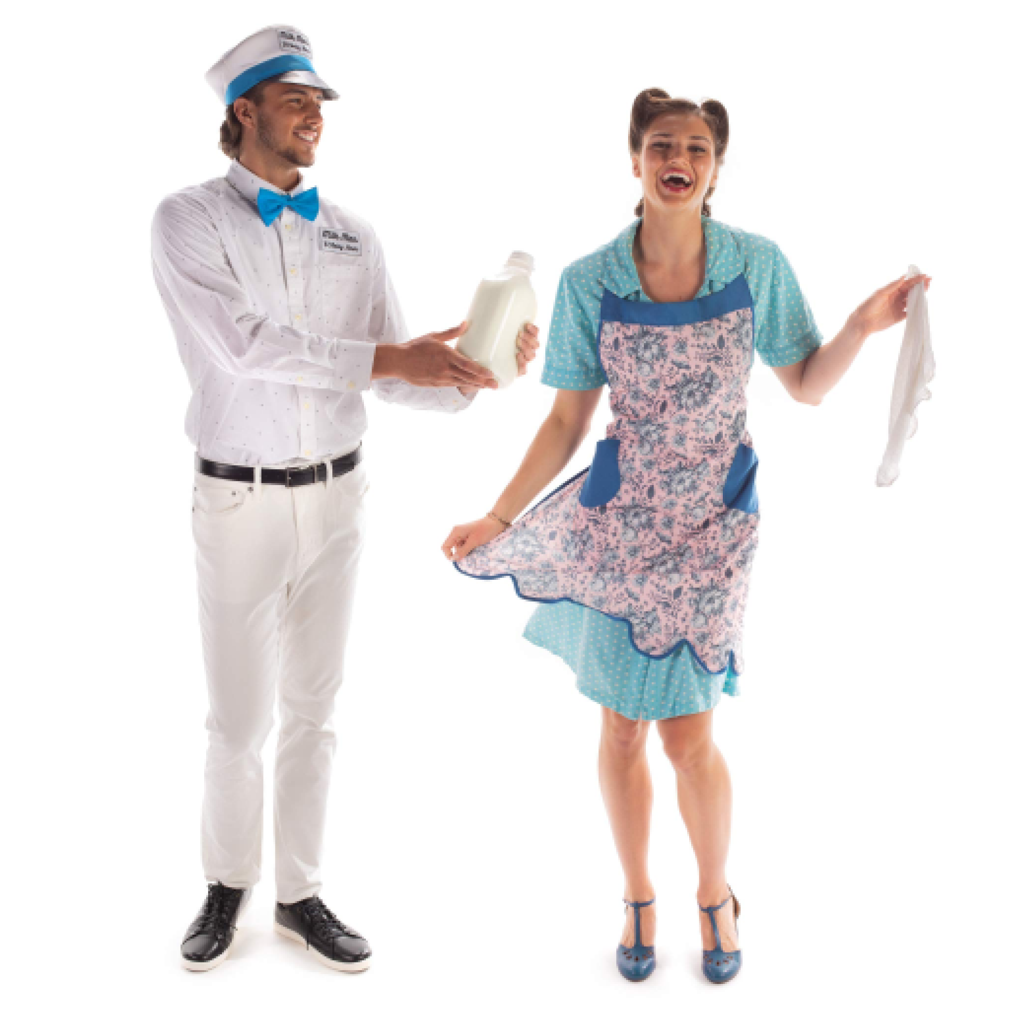 Milkman & 50s Housewife Couple's Costume